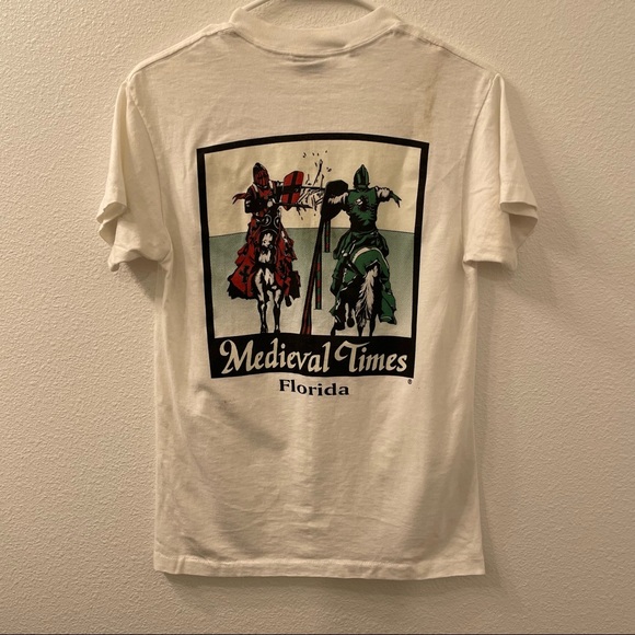 oneita Other - Medieval times dinner theatre shirt white VTG small 90s